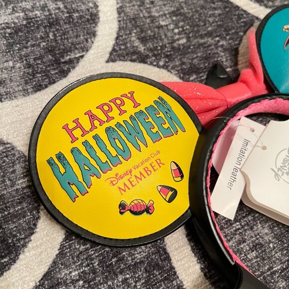 Disney Parks 2023 DVC Vacation Club Happy Halloween Headband Ears Glow in Dark - Picture 4 of 5